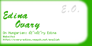 edina ovary business card